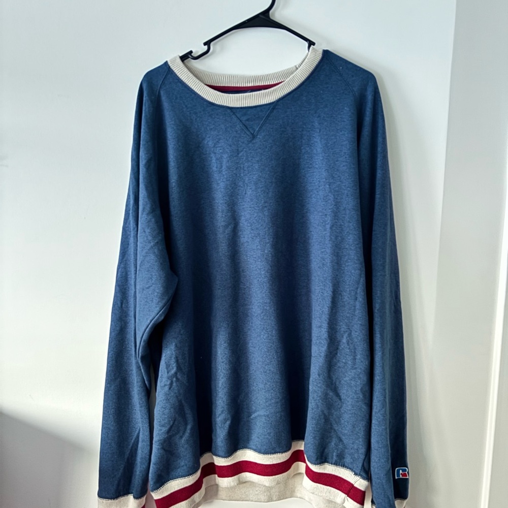 Blue and White Men's Sweater